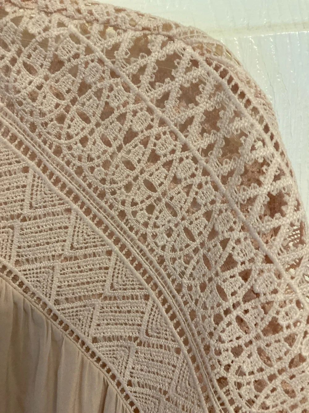Ramy Brook Blush Crochet-Inset Peasant Tunic - Picture 3 of 11
